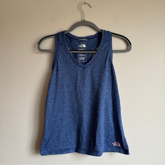 The North Face Blue Heathered Racerback Tank Top M - Picture 1 of 9